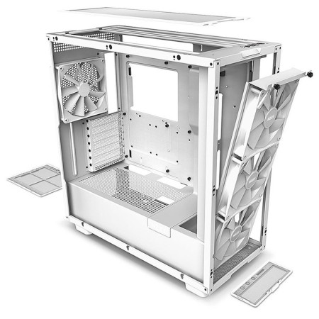 NZXT H7 Elite RGB Case - Premium Mid Tower - Glass Front - 3x RGB Fans - White NZXT H7 Elite RGB Case - Premium Mid Tower - Glass Front - 3x RGB Fans - White
