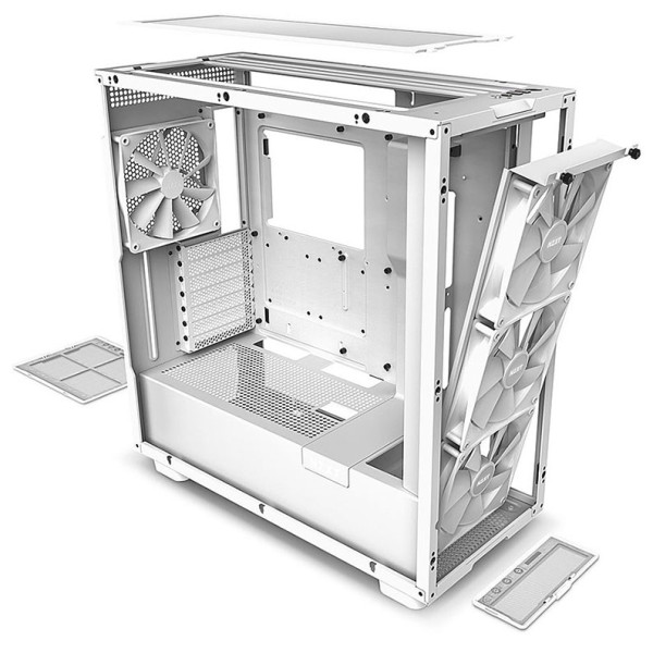 NZXT H7 Elite Premium ATX Mid Tower Gaming Case RGB - White NZXT H7 Elite Premium ATX Mid Tower Gaming Case RGB - White