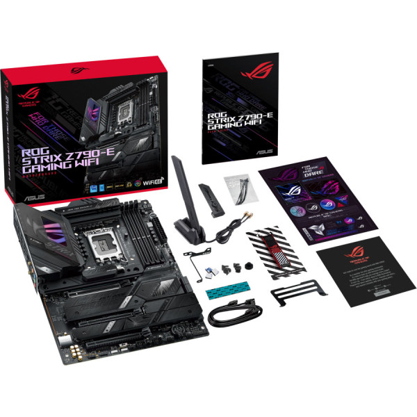 ASUS ROG Strix Z790-E Gaming WiFi (Aura) DDR5 - LGA 1700 - مذربورد أسوس ASUS ROG Strix Z790-E Gaming WiFi (Aura) DDR5 - LGA 1700 - مذربورد أسوس