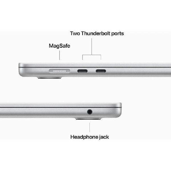 ابل ماك بوك اير 15 256GB - M2 لابتوب محمول - فضي ابل ماك بوك اير 15 256GB - M2 لابتوب محمول - فضي