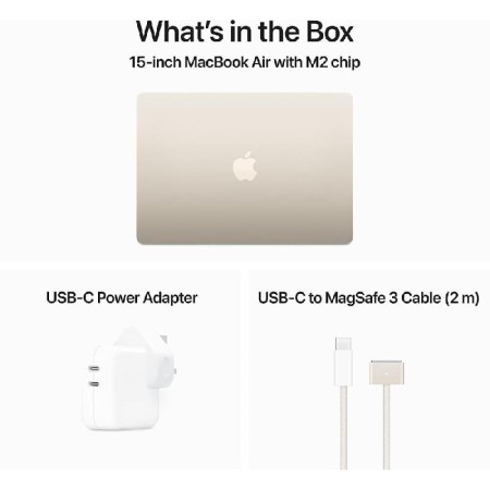 APPLE 15 MACBOOK AIR 2023 - M2 - 256GB - Starlight