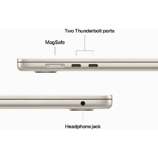 ابل ماك بوك اير 15 256GB - M2 لابتوب محمول - ذهبي ابل ماك بوك اير 15 256GB - M2 لابتوب محمول - ذهبي