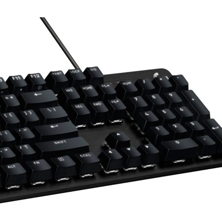 لوحة مفاتيح العاب ميكانيكية سلكي احترافي Logitech G413 SE مع إضاءة خلفية بيضاء ,مقاومة لتأثير الضغط المتعدد مع دعم 6 مفاتيح متزامنة - اسود