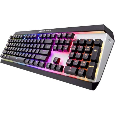 كيبورد العاب سلكي Cougar Attack X3 RGB ميكانيكي، يدعم N-Key Rollover (NKRO)، إضاءة RGB كاملة وقابلة للتخصيص عبر برنامج UIX - مفاتيح Cherry MX - اسود كيبورد العاب سلكي Cougar Attack X3 RGB ميكانيكي، يدعم N-Key Rollover (NKRO)، إضاءة RGB كاملة وقابلة للتخصيص عبر برنامج UIX - مفاتيح Cherry MX - اسود