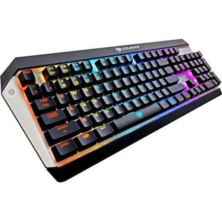 كيبورد العاب سلكي Cougar Attack X3 RGB ميكانيكي، يدعم N-Key Rollover (NKRO)، إضاءة RGB كاملة وقابلة للتخصيص عبر برنامج UIX - مفاتيح Cherry MX - اسود كيبورد العاب سلكي Cougar Attack X3 RGB ميكانيكي، يدعم N-Key Rollover (NKRO)، إضاءة RGB كاملة وقابلة للتخصيص عبر برنامج UIX - مفاتيح Cherry MX - اسود