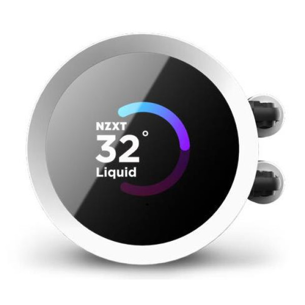 NZXT KRAKEN 240mm RGB LIQUID COOLER With LCD DISPLAY - WHITE - مبرد مائي ان زي اكس تي كراكن مع شاشة NZXT KRAKEN 240mm RGB LIQUID COOLER With LCD DISPLAY - WHITE - مبرد مائي ان زي اكس تي كراكن مع شاشة
