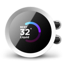  ان زي اكس تي كراكن 360 مبرد مائي  360 ملم مع شاشة - ابيض 