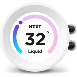   ان زي اكس تي كراكن ايليت 360 مبرد مائي 360 ملم مع شاشة - ابيض 