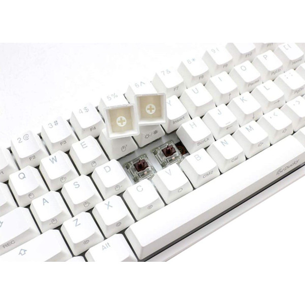 DUCKY ONE 2 MINI RGB MECHANICAL GAMING KEYBOARD [ CHERRY RGB SPEED] - WHITE -  داكي ون تو ميني كيبورد للالعاب
