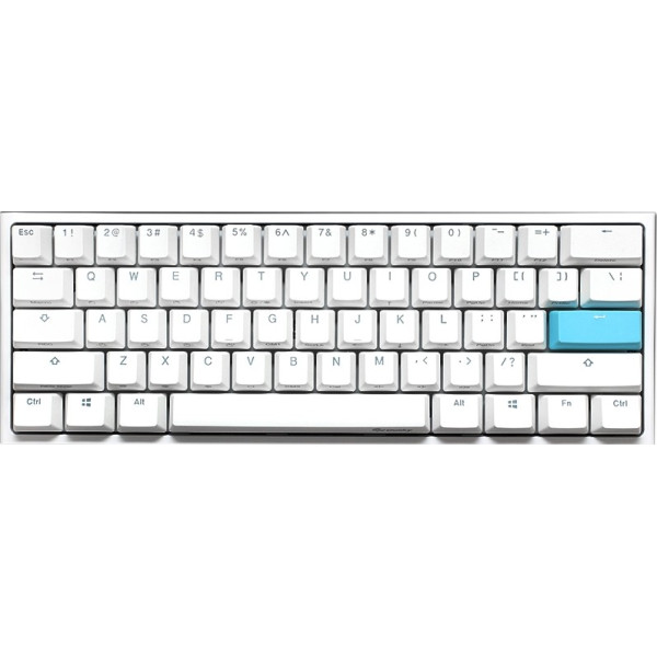 DUCKY ONE 2 MINI RGB MECHANICAL GAMING KEYBOARD [ CHERRY RGB SPEED] - WHITE -  داكي ون تو ميني كيبورد للالعاب