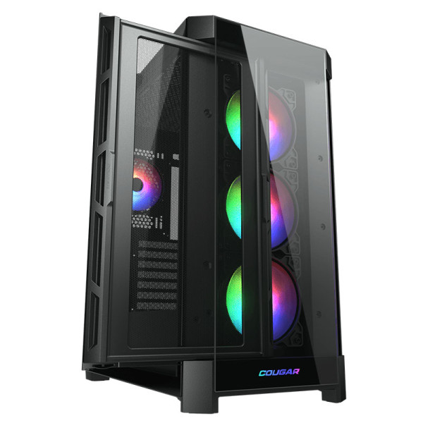 COUGAR DUOFACE PRO RGB E-ATX TEMP-GLASS/Airflow Pan MID TOWER CASE- BLACK - كيس كوغر دوفيس برو للالعاب COUGAR DUOFACE PRO RGB E-ATX TEMP-GLASS/Airflow Pan MID TOWER CASE- BLACK - كيس كوغر دوفيس برو للالعاب