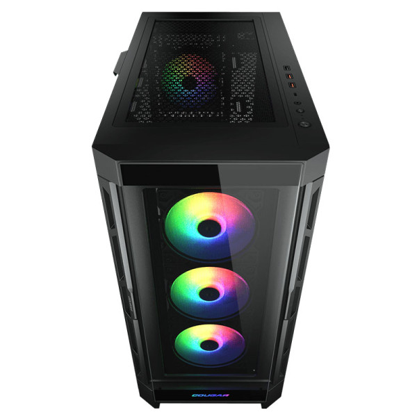 COUGAR DUOFACE PRO RGB E-ATX TEMP-GLASS/Airflow Pan MID TOWER CASE- BLACK - كيس كوغر دوفيس برو للالعاب COUGAR DUOFACE PRO RGB E-ATX TEMP-GLASS/Airflow Pan MID TOWER CASE- BLACK - كيس كوغر دوفيس برو للالعاب