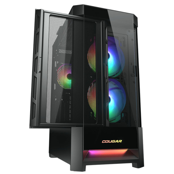 COUGAR DUOFACE RGB E-ATX TEMP-GLASS/Airflow MID TOWER CASE- BLACK - كيس كوغر دوفيس للالعاب COUGAR DUOFACE RGB E-ATX TEMP-GLASS/Airflow MID TOWER CASE- BLACK - كيس كوغر دوفيس للالعاب