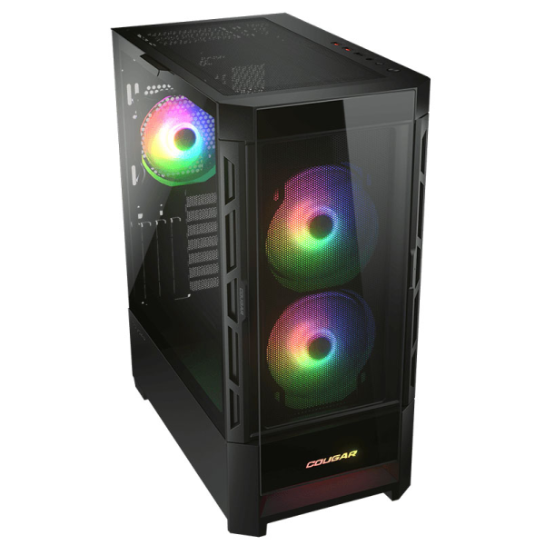COUGAR DUOFACE RGB E-ATX TEMP-GLASS/Airflow MID TOWER CASE- BLACK - كيس كوغر دوفيس للالعاب COUGAR DUOFACE RGB E-ATX TEMP-GLASS/Airflow MID TOWER CASE- BLACK - كيس كوغر دوفيس للالعاب
