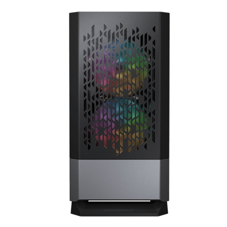 كيس كوجر MG140 Air RGB ميني تاور - واجهة شبكية - زجاج مقسى - أسود