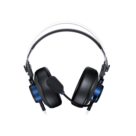 سماعة ألعاب سلكية COUGAR VM410 PS – ميكروفون إلغاء الضوضاء، تصميم خفيف ومريح، تحكم مباشر على الكابل، اللون أزرق/أسود