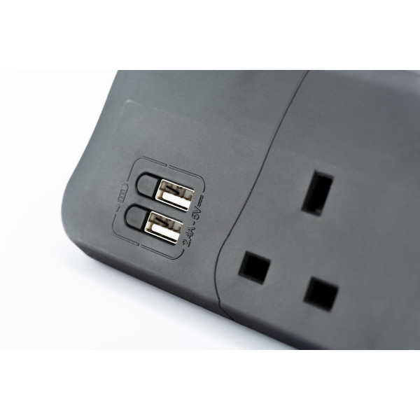 LEGRAND POWER EXTENTION COD 4 WAY+2 USB 3m -BLACK - توصيلة كهرباء 3 متر 4 مخرج LEGRAND POWER EXTENTION COD 4 WAY+2 USB 3m -BLACK - توصيلة كهرباء 3 متر 4 مخرج