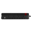 LEGRAND POWER EXTENTION COD 4 WAY+2 USB 3m -BLACK - توصيلة كهرباء 3 متر 4 مخرج LEGRAND POWER EXTENTION COD 4 WAY+2 USB 3m -BLACK - توصيلة كهرباء 3 متر 4 مخرج