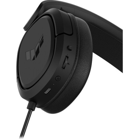 سماعة العاب لاسلكية احترافية ASUS TUF Gaming H1، اتصال لاسلكي عبر USB‑C، دعم الصوت المحيطي الافتراضي 7.1، تصميم خفيف الوزن، حتى 15 ساعة من الاستخدام - اسود