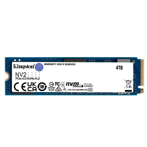 KINGSTON NV2 SNV2S/4000G SSD PCIe 4.0 NVMe M.2 2280 - 4TB KINGSTON NV2 SNV2S/4000G SSD PCIe 4.0 NVMe M.2 2280 - 4TB