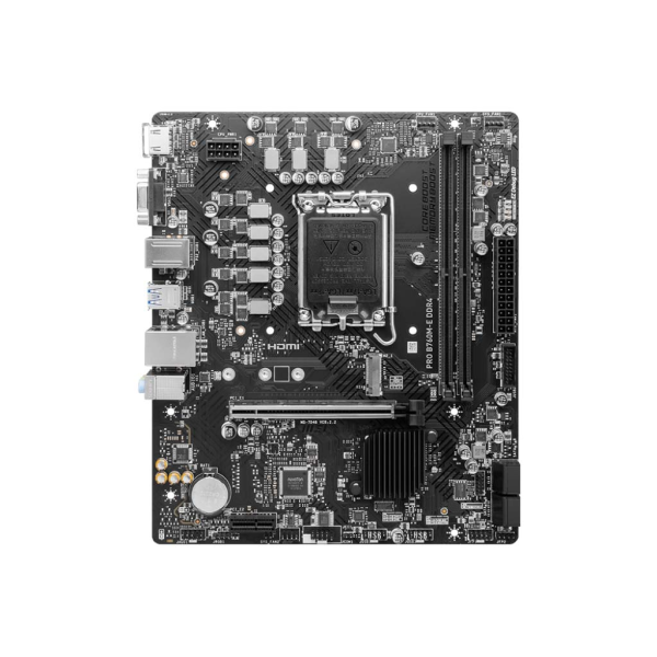 مذربورد إم إس أى برو B760M E DDR4 تدعم PCIe 4.0 - أسود مذربورد إم إس أى برو B760M E DDR4 تدعم PCIe 4.0 - أسود