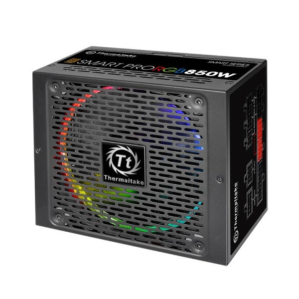 THERMALTAKE SMART PRO RGB 850W FULLY-MOD POWER SUPPLY 80+ BRONZE - ثيرمال تيك باور سبلاي برونز THERMALTAKE SMART PRO RGB 850W FULLY-MOD POWER SUPPLY 80+ BRONZE - ثيرمال تيك باور سبلاي برونز