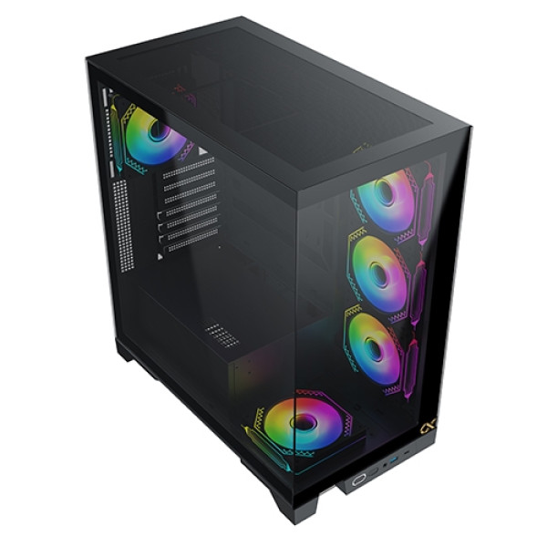 XIGMATEK ALPHA ENDORPHIN ULTRA WIDE BODY GAMING MIDTOWER ATX CASE 5x RGB FANS - BLACK - زيجماتيك اندورفين الترا كيس كمبيوتر اسود XIGMATEK ALPHA ENDORPHIN ULTRA WIDE BODY GAMING MIDTOWER ATX CASE 5x RGB FANS - BLACK - زيجماتيك اندورفين الترا كيس كمبيوتر اسود