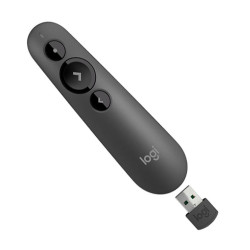 لوجيتيك R500s جهاز عرض تقديمي لاسلكي مع زر التحكم في الاتجاه 