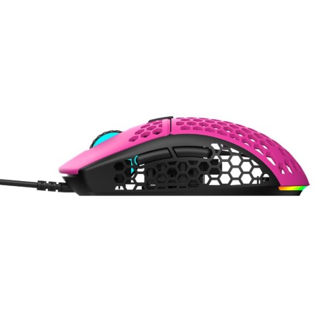 فأرة العاب سلكي احترافي Gamertek GM16 Ultralight Precision، وزن فائق الخفة 62 غ، مفاتيح Kailh GM 8.0 للأزرار الرئيسية – وردي فأرة العاب سلكي احترافي Gamertek GM16 Ultralight Precision، وزن فائق الخفة 62 غ، مفاتيح Kailh GM 8.0 للأزرار الرئيسية – وردي