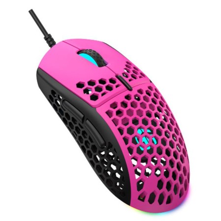 فأرة العاب سلكي احترافي Gamertek GM16 Ultralight Precision، وزن فائق الخفة 62 غ، مفاتيح Kailh GM 8.0 للأزرار الرئيسية – وردي فأرة العاب سلكي احترافي Gamertek GM16 Ultralight Precision، وزن فائق الخفة 62 غ، مفاتيح Kailh GM 8.0 للأزرار الرئيسية – وردي
