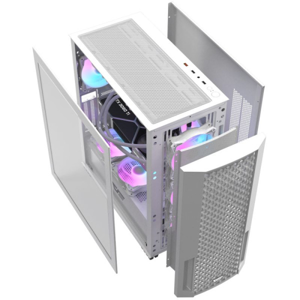 Darkflash DF2100 ATX Mid Tower Case 4x ARGB Fans - White Darkflash DF2100 ATX Mid Tower Case 4x ARGB Fans - White