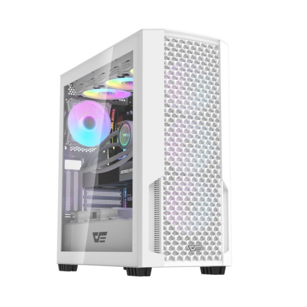 Darkflash DF2100 ATX Mid Tower Case 4x ARGB Fans - White Darkflash DF2100 ATX Mid Tower Case 4x ARGB Fans - White