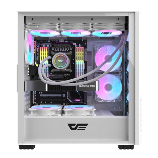 Darkflash DF2100 ATX Mid Tower Case 4x ARGB Fans - White Darkflash DF2100 ATX Mid Tower Case 4x ARGB Fans - White