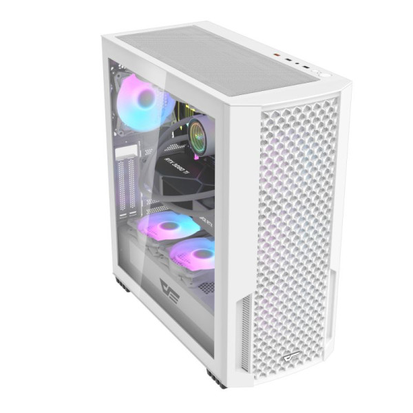 Darkflash DF2100 ATX Mid Tower Case 4x ARGB Fans - White Darkflash DF2100 ATX Mid Tower Case 4x ARGB Fans - White