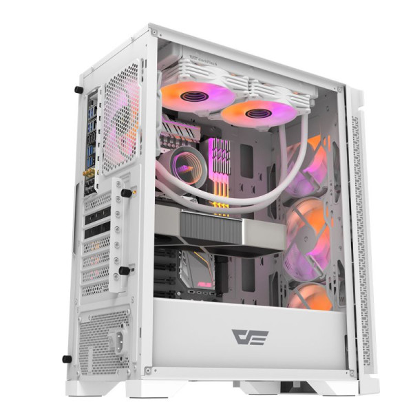 Darkflash DK361 ATX Mid Tower Case 4x ARGB Fan - White Darkflash DK361 ATX Mid Tower Case 4x ARGB Fan - White