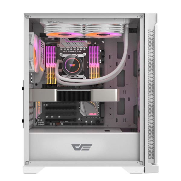 Darkflash DK361 ATX Mid Tower Case 4x ARGB Fan - White Darkflash DK361 ATX Mid Tower Case 4x ARGB Fan - White