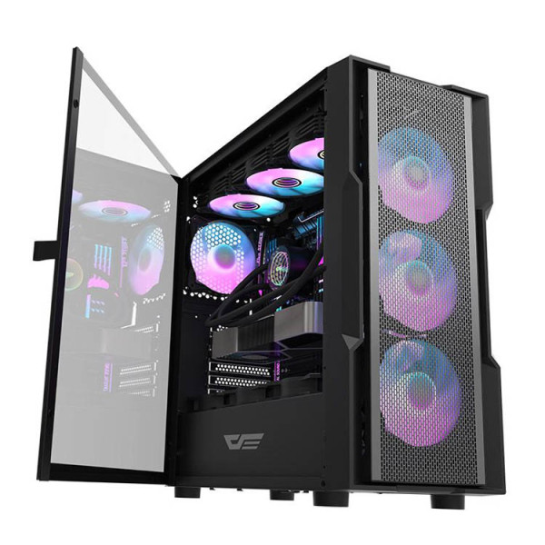 Darkflash Dk431 Mesh ATX Mid Tower Case 4x ARGB Fan - Black Darkflash Dk431 Mesh ATX Mid Tower Case 4x ARGB Fan - Black