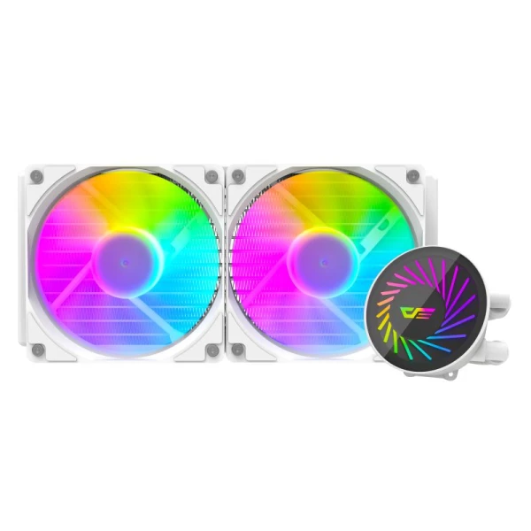 DARKFLASH RADIANT DCS-240 AiO RGB LIQUID COOLER 240mm -WHITE DARKFLASH RADIANT DCS-240 AiO RGB LIQUID COOLER 240mm -WHITE