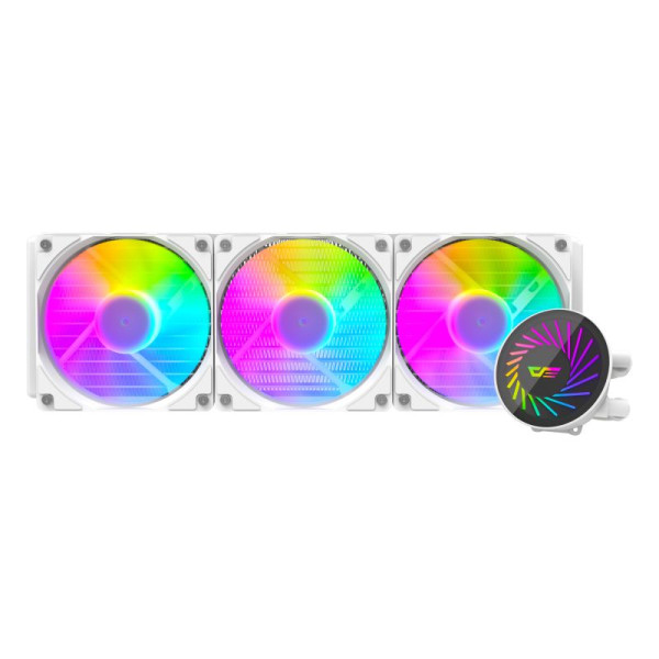 دارك فلاش ريدانت360 مبرد مائي للكمبيوتر3 مراوح RGB - ابيض دارك فلاش ريدانت360 مبرد مائي للكمبيوتر3 مراوح RGB - ابيض