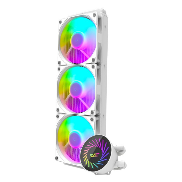 دارك فلاش ريدانت360 مبرد مائي للكمبيوتر3 مراوح RGB - ابيض دارك فلاش ريدانت360 مبرد مائي للكمبيوتر3 مراوح RGB - ابيض