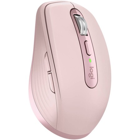 ماوس لاسلكي Logitech MX Anywhere 3، اتصال مزدوج (بلوتوث وUSB 2.4 GHz)، حساس Darkfield عالي الدقة، عجلة MagSpeed، عمر بطارية يصل إلى حوالي 70 يومً - وردي
