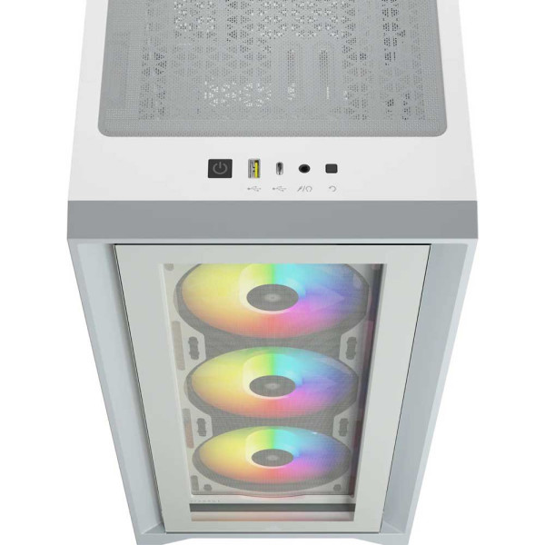 Corsair 4000X RGB Mid-Tower Case - White Corsair 4000X RGB Mid-Tower Case - White