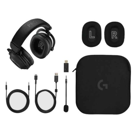 سماعة رأس لاسلكية Logitech PRO X 2, اتصال اللاسلكي LIGHTSPEED و Bluetooth, سماعات PRO-G مقاس 50 مم, ميكروفون قابل للفصل, 345 جرام, بطارية حتى 50 ساعة, - أسود سماعة رأس لاسلكية Logitech PRO X 2, اتصال اللاسلكي LIGHTSPEED و Bluetooth, سماعات PRO-G مقاس 50 مم, ميكروفون قابل للفصل, 345 جرام, بطارية حتى 50 ساعة, - أسود