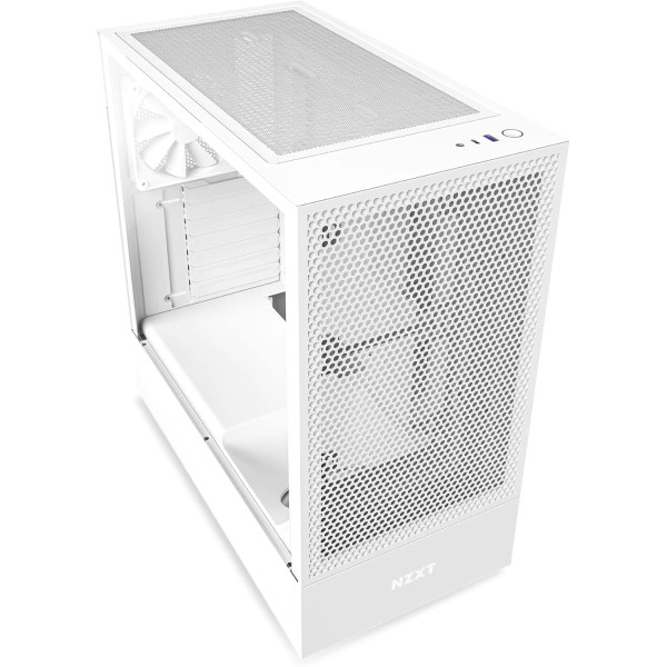 Nzxt H5 Flow Atx Mid Tower Gaming Case 2x Fans 140m RGB - White Nzxt H5 Flow Atx Mid Tower Gaming Case 2x Fans 140m RGB - White