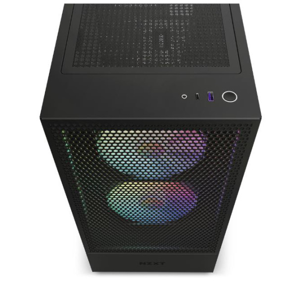 Nzxt H5 Flow Atx Mid Tower Gaming Case 2x Fans 140m RGB - Black Nzxt H5 Flow Atx Mid Tower Gaming Case 2x Fans 140m RGB - Black