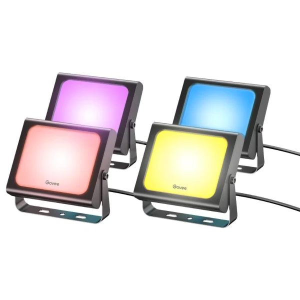 GOVEE H7060 RGBICWW LED SMART FLOOD LIGHTS WATERPROOF ( 4 UNIT )