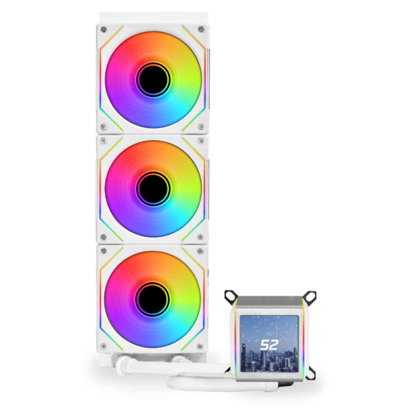 LIAN LI GALAHAD II LCD SL-INF 360 Liquid Cooler (RGB) With LCD Screen - White LIAN LI GALAHAD II LCD SL-INF 360 Liquid Cooler (RGB) With LCD Screen - White