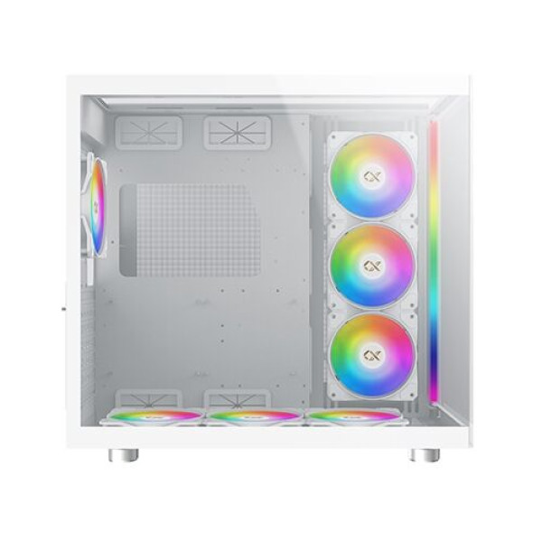 Xigmatek Aqua Ultra Air Wide Body Gaming Midtower E-Atx Case 7x Rgb Fans - White Xigmatek Aqua Ultra Air Wide Body Gaming Midtower E-Atx Case 7x Rgb Fans - White