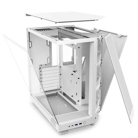 NZXT H6 Flow Edition Mid Tower Airflow Case 3 Fan's Without RGB - White