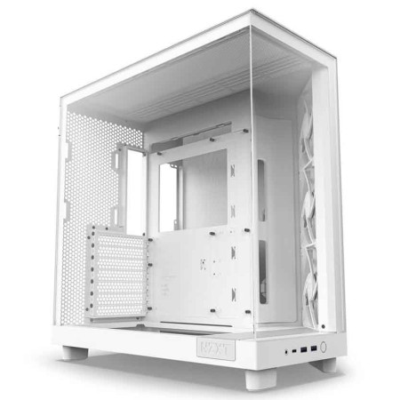NZXT H6 Flow Edition Mid Tower Airflow Case 3 Fan's Without RGB - White NZXT H6 Flow Edition Mid Tower Airflow Case 3 Fan's Without RGB - White